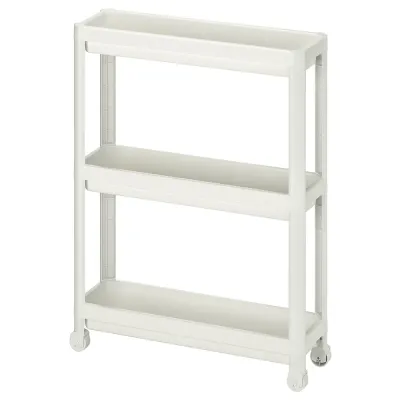 IKEA VESKEN (ИКЕА ВЕСКЕН) — Тележка, белый 54x18x71 см