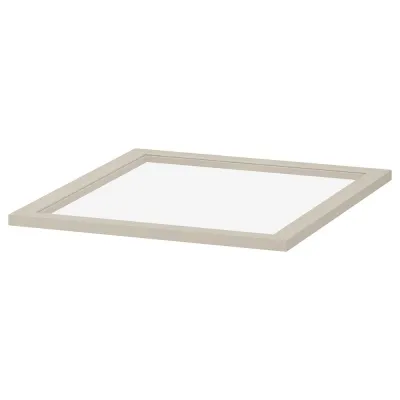 IKEA KOMPLEMENT (ИКЕА КОМПЛИМЕНТ) — Полка стеклянная, серо-бежевый 50x58 см