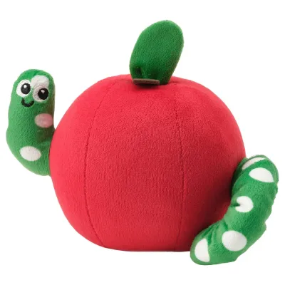 IKEA SANDBI (ИКЕА САНДБИ) — Игрушка музыкальная, яблоко и червячок красный/зелёный