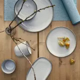 IKEA GLADELIG (ИКЕА ГЛАДЕЛИГ) — Тарелка десертная, серый 20 см — фото 7