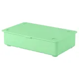 IKEA GLIS (ИКЕА ГЛИС) — Коробка с крышкой, зелёная, 34x21 см — фото 1