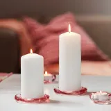 IKEA BLADFÅGEL (ИКЕА БЛАДФОГЕЛ) — Подсвечник для чайных свечей, розовый 3 см — фото 3