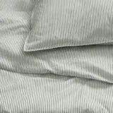 IKEA SOLFIBBLA (ИКЕА СОЛФИББЛА) — Пододеяльник и 2 наволочки, белый зеленый/полоски 200х200/50х60 см — фото 2