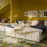 IKEA BRUDKRUSBÄR (ИКЕА БРУДКРУСБЭР) — Пододеяльник и 2 наволочки, белый разноцветный/цветочный узор 200х200/50х60 см — фото 3