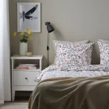 IKEA BRUDKRUSBÄR (ИКЕА БРУДКРУСБЭР) — Пододеяльник и 2 наволочки, белый разноцветный/цветочный узор 200х200/50х60 см — фото 6