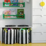 IKEA NICKY (ИКЕА НИКИ) — Сумка, чёрный белый/в полоску — фото 2