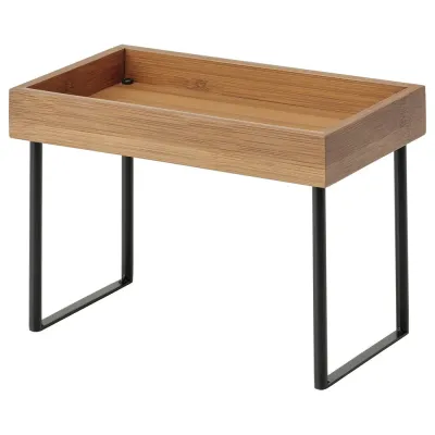 IKEA NÅLBLECKA (ИКЕА НОЛБЛЕКА) — Органайзер для кухонной столешницы, металл/бамбук 23x13x15 см