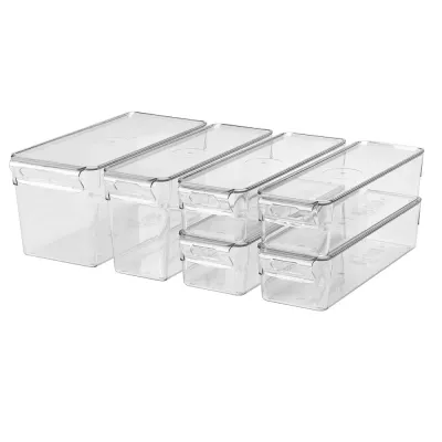 IKEA KLIPPKAKTUS (ИКЕА КЛИППКАКТУС) — Контейнер для холодильника 6 шт., прозрачный