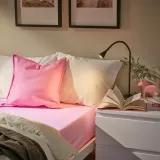 IKEA VÅRVIAL (ИКЕА ВОРВИАЛ) — Простыня на резинке, розовый 90x200 см — фото 3