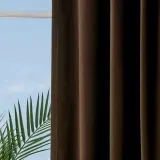 IKEA SANELA (ИКЕА САНЕЛА) — Штора, 2 шт., тёмно-коричневый/на ленте 140x260 см — фото 2