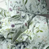 IKEA MATTOXBÄR (ИКЕА МАТТОКСБЭР) — Пододеяльник и 2 наволочки, бледно-голубой/цветочный узор 200x200/50x60 см — фото 2