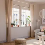 IKEA LENDA (ИКЕА ЛЕНДА) — Штора на завязках, 2 шт., светло-розовый/на люверсах 140x260 см — фото 2