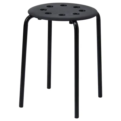 IKEA MARIUS (ИКЕА МАРИУС) — Табурет, черный 45 см