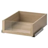 IKEA KOMPLEMENT (ИКЕА КОМПЛИМЕНТ) — Ящик со стеклянным фронтом, имитация беленого дуба 50x58 см — фото 1