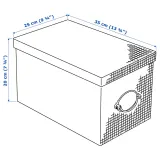 IKEA KVARNVIK (ИКЕА КВАРНВИК) — Контейнер с крышкой — серый 25x35x20 см — фото 6