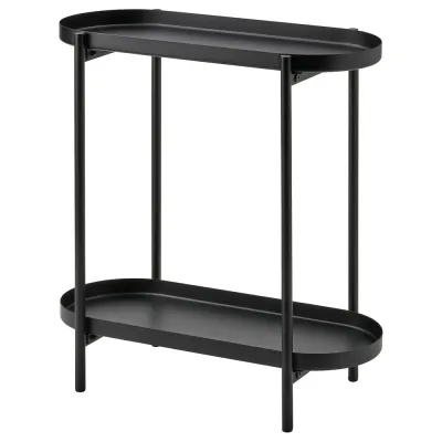 IKEA OLIVBLAD (ИКЕА ОЛИВБЛАД) — Стойка для цветочного горшка, для помещения/улицы чёрный 56 см