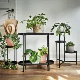 IKEA OLIVBLAD (ИКЕА ОЛИВБЛАД) — Стойка для цветочного горшка, для помещения/улицы чёрный 56 см — фото 3