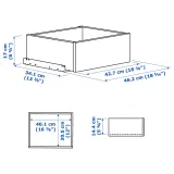 IKEA KOMPLEMENT (ИКЕА КОМПЛИМЕНТ) — Ящик, тёмно-серый 50x35 см — фото 3