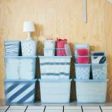 IKEA RYKTA (ИКЕА РИКТА) — Контейнер с крышкой, прозрачный серо-голубой 24x36x23 см/14.5 л — фото 7