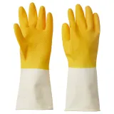 IKEA RINNIG (ИКЕА РИННИГ) — Перчатки для уборки, ярко-жёлтый/кремовый M — фото 1