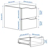 IKEA KALLAX (ИКЕА КАЛЛАКС) — Вставка с 2 ящиками, волна/светлый серо-синий 33х33 см — фото 4