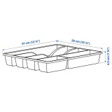 IKEA SMÄCKER (ИКЕА СМЭКЕР) — Вкладыш для столовых приборов, антрацит 31x26 см — фото 5