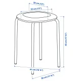 IKEA GULTARP (ИКЕА ГУЛТАРП) — Табурет, тёмно-синий/Remmarn тёмно-синий — фото 6