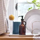 IKEA VÄLVÅRDAD (ИКЕА ВЭЛВОРДАД) — Подставка для столовых приборов, тёмный серо-синий/оцинкованная 13 см — фото 5
