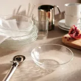IKEA STRANDKRABBA (ИКЕА СТРАНДКРАББА) — Тарелка глубокая, стекло/прозрачный 19 см — фото 5