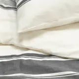 IKEA JÄTTEFRÄKEN (ИКЕА ЙЭТТЕФРЭКЕН) — Пододеяльник и 2 наволочки, белый/тёмно-серый 200x200/50x60 см — фото 2