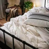 IKEA JÄTTEFRÄKEN (ИКЕА ЙЭТТЕФРЭКЕН) — Пододеяльник и 2 наволочки, белый/тёмно-серый 200x200/50x60 см — фото 3
