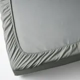 IKEA DVALA (ИКЕА ДВАЛА) — Простыня на резинке, серый 140x200 см — фото 6