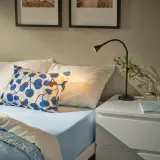 IKEA VÅRVIAL (ИКЕА ВОРВИАЛ) — Простыня на резинке, светло-синий 140x200 см — фото 3