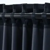 IKEA SANELA (ИКЕА САНЕЛА) — Шторы, 2 шт., тёмно-синий/на шторной ленте 140x260 см — фото 5