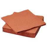 IKEA HÖSTAGILLE (ИКЕА ХЁСТАГИЛЛЕ) — Салфетки, в полоску/оранжевый 33х33 см — фото 1