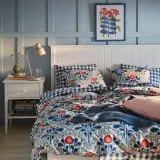 IKEA SÄTERVIDE (ИКЕА СЭТЕРВИДЕ) — Пододеяльник и наволочка, разноцветный/цветочный узор 150x200/50x60 см — фото 6
