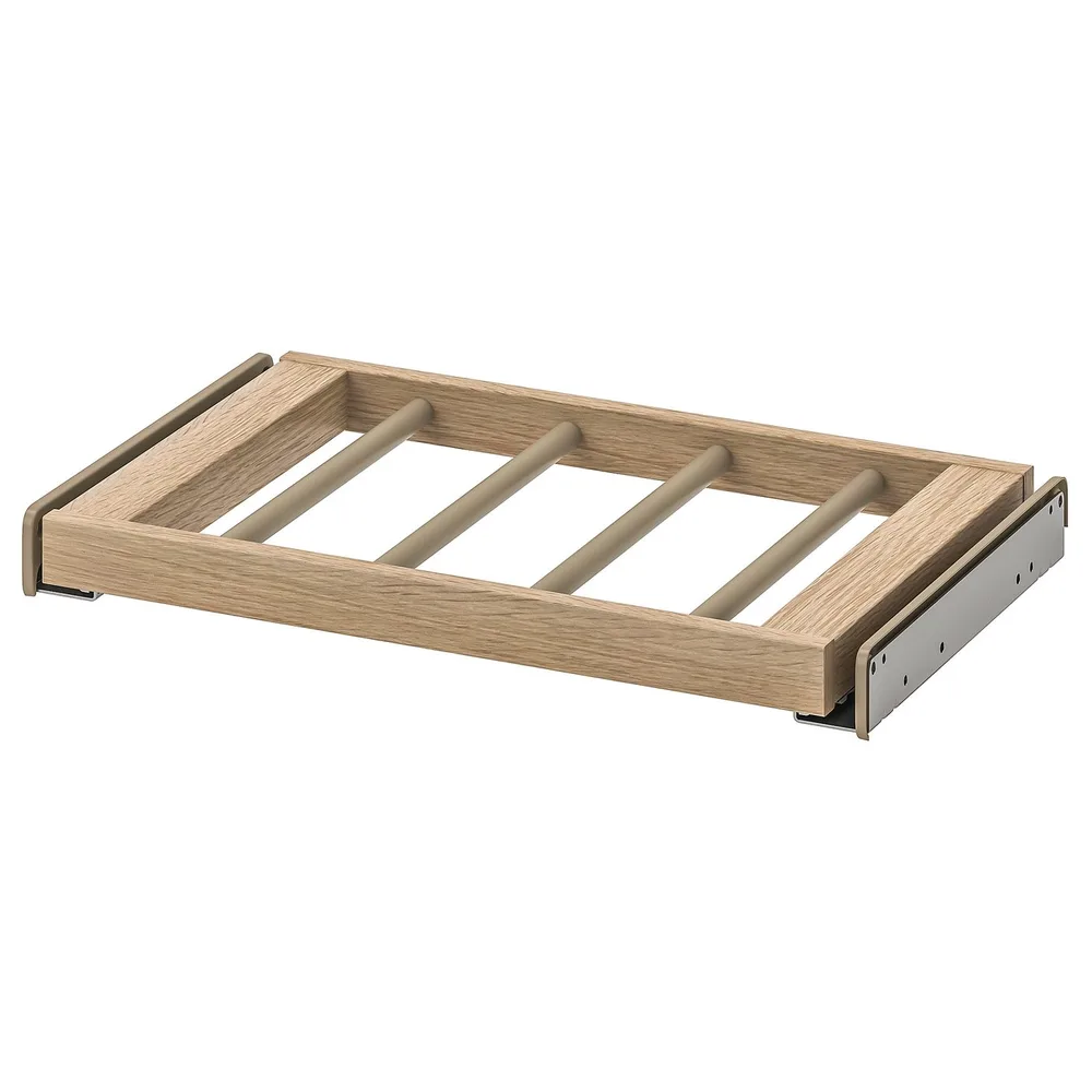 IKEA KOMPLEMENT (ИКЕА КОМПЛИМЕНТ) — Выдвижная брючница, имитация дуба, окрашенного в белый цвет 50x35 см