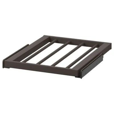 IKEA KOMPLEMENT (ИКЕА КОМПЛИМЕНТ) — Выдвижная вешалка для брюк, тёмно-серая 50x58 см