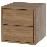 IKEA EKET (ИКЕА ЕКЕТ) — Шкаф с 2 ящиками, коричневый орех 35х35х35 см — фото 1