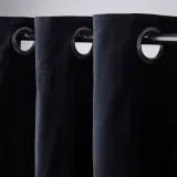 IKEA SANELA (ИКЕА САНЕЛА) — Штора, 2 шт., тёмно-синяя бархатная с люверсами 140x250 см — фото 4