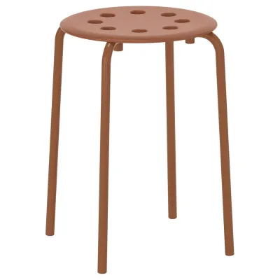 IKEA MARIUS (ИКЕА МАРИУС) — Табурет, красно-коричневый 45 см