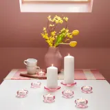 IKEA BLADFÅGEL (ИКЕА БЛАДФОГЕЛ) — Подставка под свечу, розовая 11 см — фото 3
