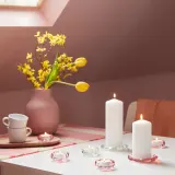 IKEA BLADFÅGEL (ИКЕА БЛАДФОГЕЛ) — Подставка под свечу, розовая 11 см — фото 4