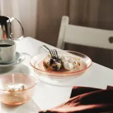 IKEA HAVSGÄDDA (ИКЕА ХАВСГЭДДА) — Миска, рисунок в полоску/розовый 12 см — фото 2