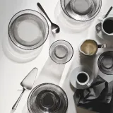 IKEA HAVSGÄDDA (ИКЕА ХАВСГЭДДА) — Тарелка глубокая, рисунок в полоску/серый 19 см — фото 6