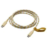IKEA RUNDHULT (ИКЕА РУНДХУЛТ) — Кабель USB-C/USB-C, бежевый/синий 1.5 м/100 Вт — фото 1