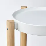 IKEA SATSUMAS (ИКЕА САТСУМАС) — Подставка для цветочного горшка, бамбук/белый 36 см — фото 1