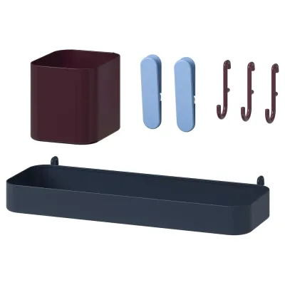 IKEA SKÅDIS (ИКЕА СКОДИС) — Набор аксессуаров из 7 предметов, разноцветный
