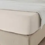 IKEA DVALA (ИКЕА ДВАЛА) — Простыня на резинке, бежевый 120х200 см — фото 2