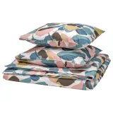 IKEA VIDEOXBÄR (ИКЕА ВИДЕОКСБЭР) — Пододеяльник и 2 наволочки, белый/разноцветный 200x200/50x60 см — фото 1